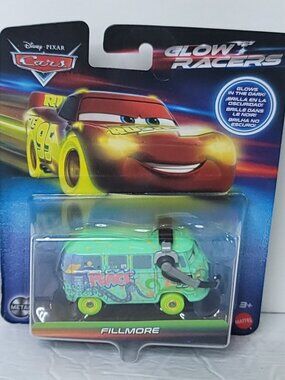 Mattel Disney-Pixar "Cars" Movie Glow Racers Fillmore Diecast Car NEW